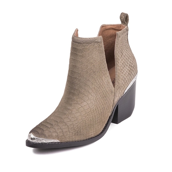 Bottes Chelsea Jeffrey Campbell Cromwell Snake - Taille 6, Noir/blanc, Neuves Avec Défauts (détails Manquants)